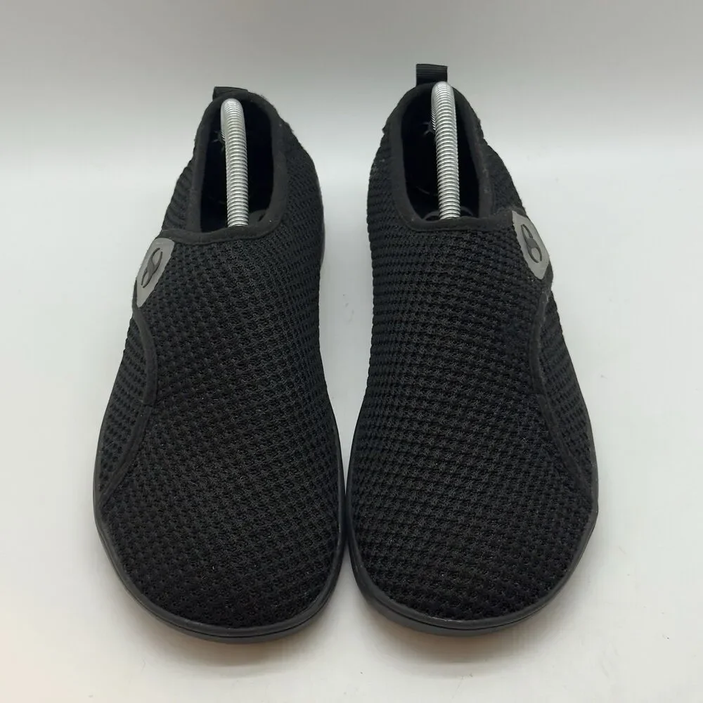 Scurtain Neuropathy Diabetic Shoe Women 9.5 Black Wide Toe Box Barefoot Walking